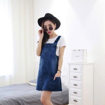 ĐẦM JEAN YẾM FORM A ĐÍNH CƯỜM ĐÁ (không kèm áo) - NY817